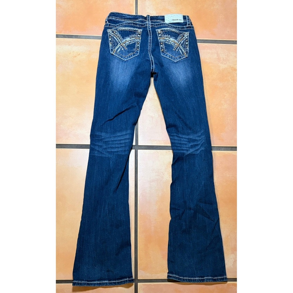 Grace In LA Easy Fit 28 Bootcut Women's Jeans Western Cowgirl